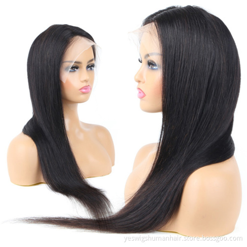Factory Supplier Wholesale 13X6 Lace Frontal Human Hair Wigs Black Straight Wigs Cheap For Black Women Human Hair Wigs In Stock